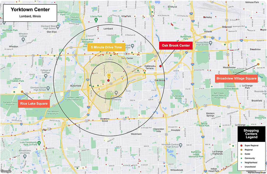 Yorktown center map